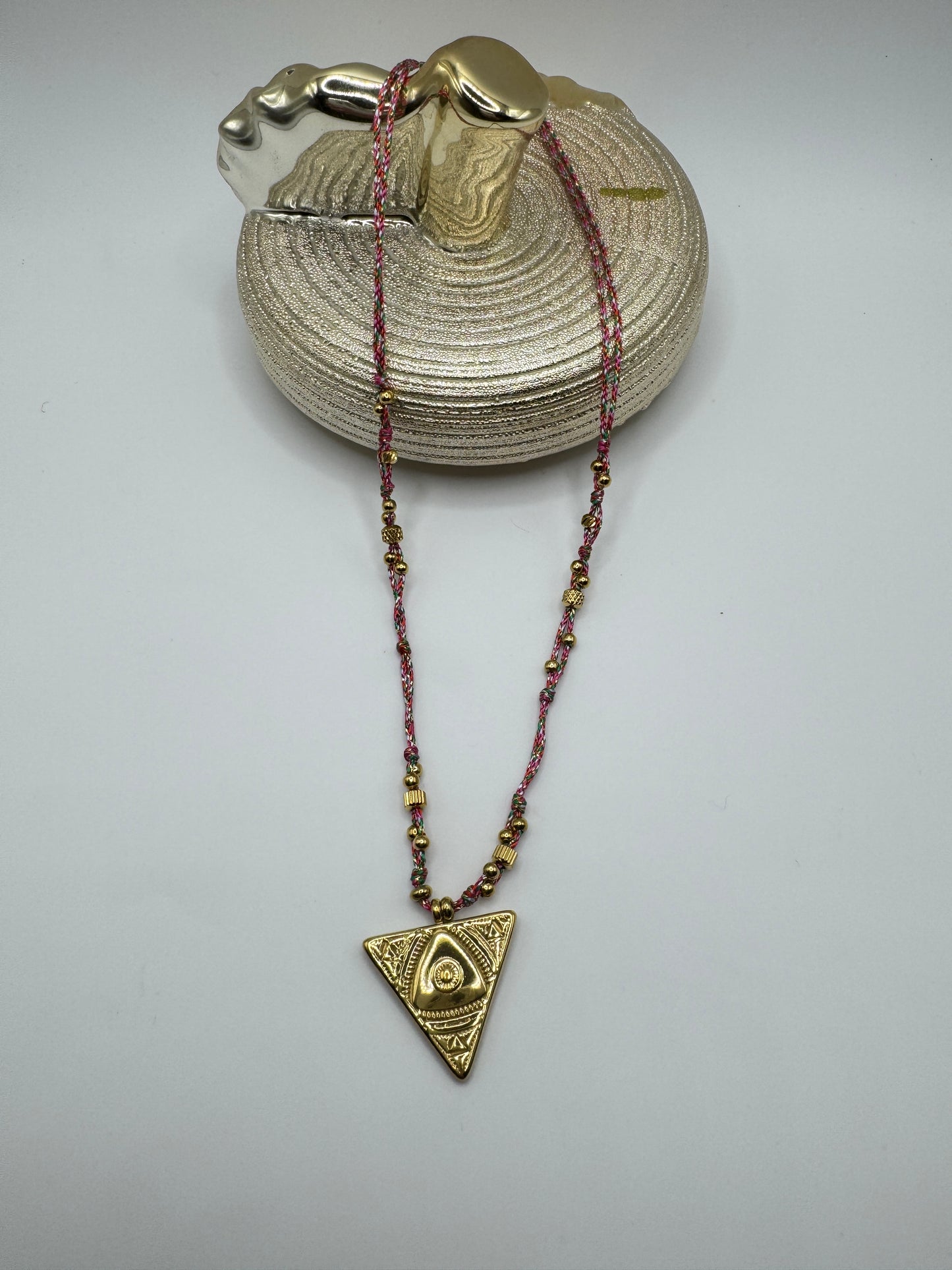 Colar Rosa Pendente