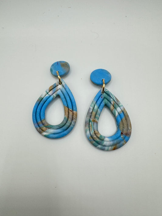 Brincos Boho azul